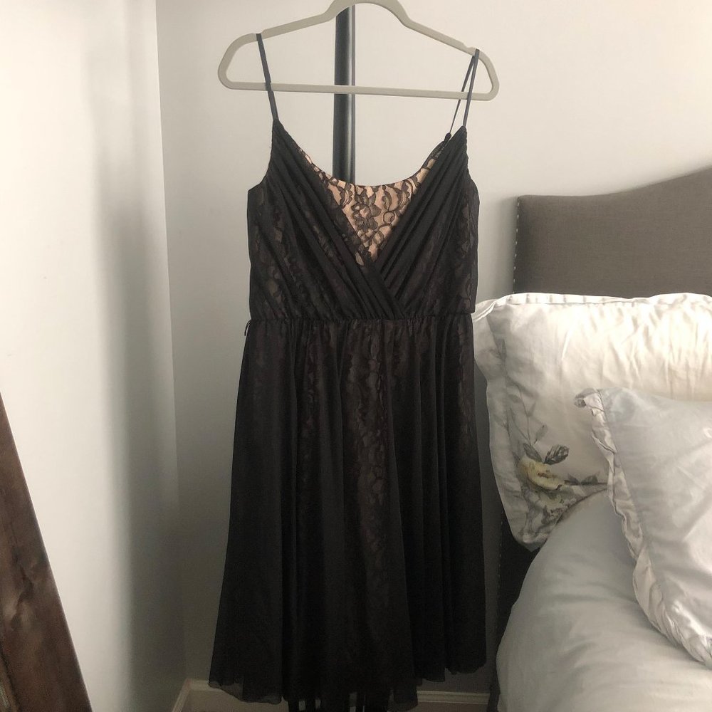 Maggy London Lace Overlay Cocktail Dress